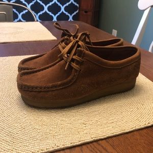 Clark’s Wallabees Caramel brown. Size 9 men’s.
